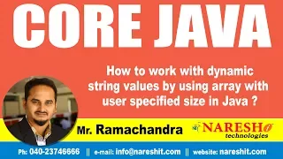 How to work with dynamic string values by using array with user specified size in Java