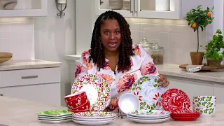 Temp-tations Choice of Seasonal 12-Piece Dinnerware Set on QVC