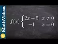 How to evaluate a piecewise function with a hole