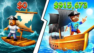 Build A SHIP From Scratch To Sail To TREASURES In Roblox Boar 