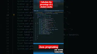 Calculate the percentage of a student using java
