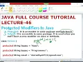 JAVA LECTURE - 46 Protected And Default Access Modifier in java Full Explanation EnhanceCodeLearning