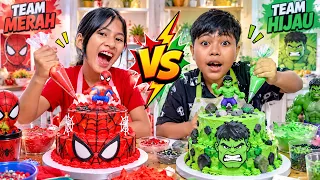 DEKOR KUE SPIDERMAN VS HULK SIAPA YANG PALING JAGO??!! #viralvideo #viralvideos