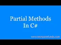 Partial Classes and Methods with live Examples in C