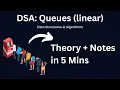 Linear Queue Explained in 5 Minutes DSA for Beginners