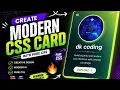 Create Modern CSS Gradient Card gradient card