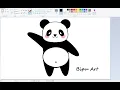 How to Draw Panda on ms paint ms paint drawing ms paint tutorial