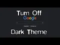 How to turn google dark theme off Back to white search results background