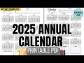2025 Calendar Printable PDF