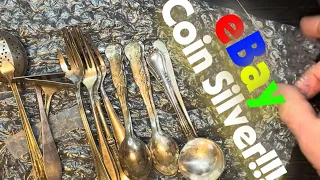 19 Ebay Silverware Lot We got Coin Silver