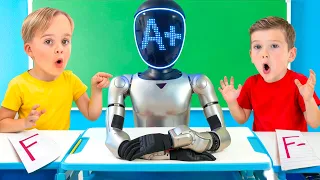 Chris and friends - School Adventure with Robot Teacher