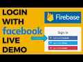 Firebase Facebook login for website Login with Facebook live demo by using Firebase Authentication