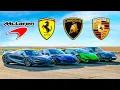 Lagu Ferrari 296 v McLaren 750S v Huracan Perf v 911 Turbo: DRAG RACE