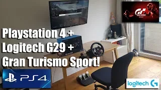 PS4 Logitech G29 steering wheel Shifter in action with Gran Turismo Sport