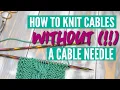 How to knit the Cable Stitch without a cable needle Step-by-step tutorial