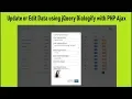 How to Update or Edit Data using Dialogify with PHP Ajax