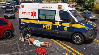 “ERA SÓ COLOCAR O CINTO…” | PRF RESGATE no GTA 5