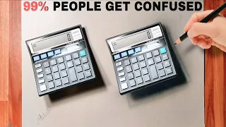 real calculator vs drawing 99 people get confused after seeing my art 