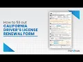 How to Fill Out a DL-44 California Driver s License Renewal Form PDFRun