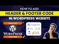 Add Headers and Footer Scripts to WordPress for FREE How to Add Code to Head Tag in WordPress