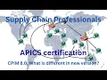 APICS Certification - CPIM 8 0 new version update