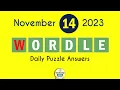 Wordle November 14 2023 Today Answer