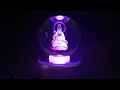观音菩萨，观音坐莲水晶球