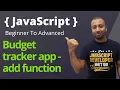 javascript bangla tutorial 44 Budget tracker phase 8 - add function
