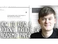 How to Read Take Notes On and Understand Journal Articles Essay Tips