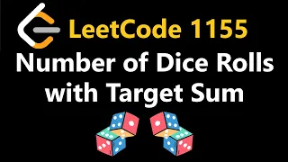 Number of Dice Rolls with Target Sum - Leetcode 1155