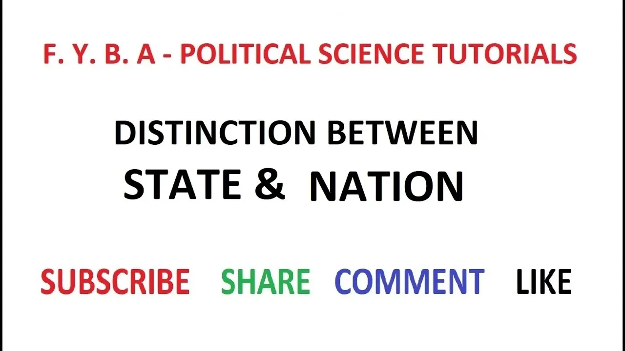 Distinction Between The State & Nation