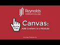 TTS Quick Tips Canvas Add Content to a Module