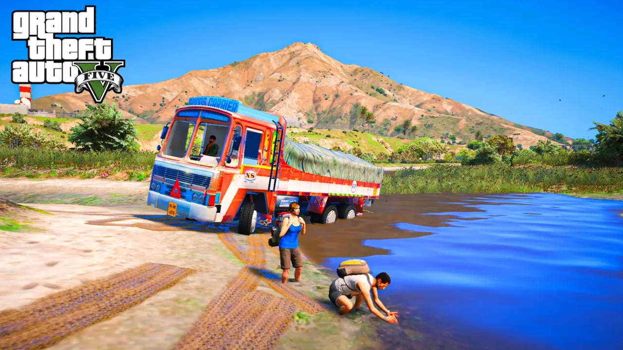 GTA 5 : OFFROADING WITH INDIAN TRUCK!! MALAYALAM