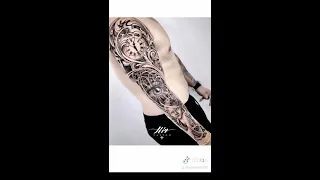 Amazing clock angel eye tattoo sleeve by Kir Tattoo kir - tattoo trust the process