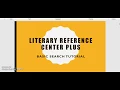 Literary Reference Center Plus Basic Search