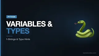 Python Tutorial Python Variables Types f-Strings Complete Guide