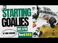NHL Starting Goalies - Oct 17
