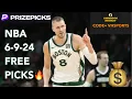 NBA PRIZEPICKS PICKS 6-9-24 FINALS PICKS UnderdogFantasy FREE PICKS