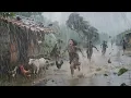 Download Lagu HAIL CRASHES FROM THE SKY, A MASSIVE RAINSTORM HITS MY VILLAGE, A PEACEFUL RAIN WALK