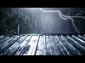 Instant Deep Sleep in 45Minutes | Heavy Rain & Fierce Thunder on Old Tin Roof at Midnight
