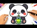 HOW TO DRAW A CUTE KAWAII PANDA EASY