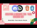 Making the main bot page website for discord bots series