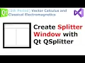 030 - Create Splitter Window using Qt QSplitter setCentralWidget