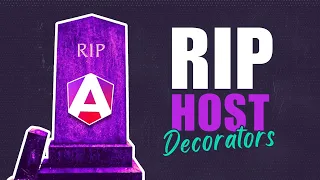 Host decorators are dead use host element binding instead
