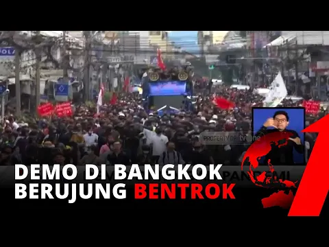 Ricuh! Demo di Bangkok, Massa Anti-Pemerintah Bentrok dengan Massa Pro Monarki | tvOne