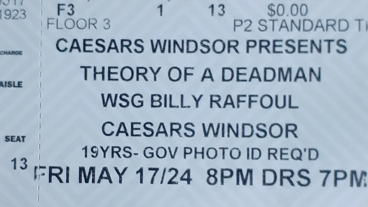 theory of a deadman Caesars windsor