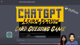 Learn Python with ChatGPT Card Guessing Game