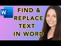 Using Find Replace in Word and Change Text Formatting with Find Replace