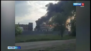 Крупный пожар произошёл на Левобережье