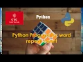 Python program for word repeated count in the string